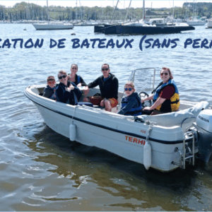 1H de balade en bateau sans permis de 7 ou 8 places