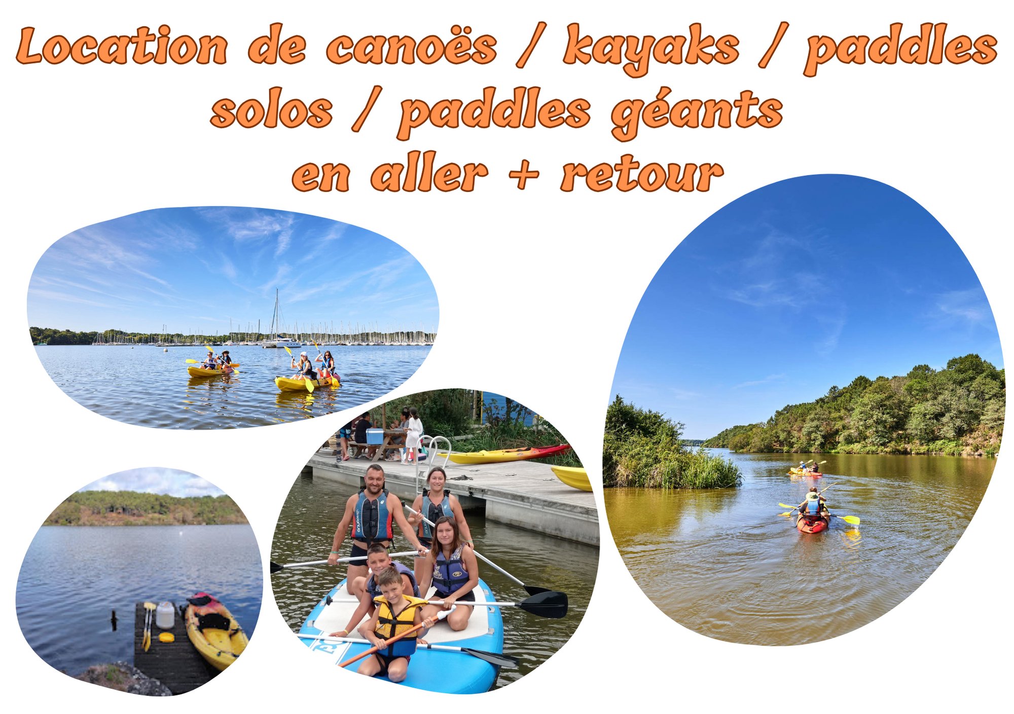 Location de canoës, kayaks et paddles sur la Vilaine